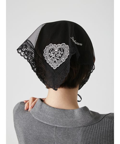 LILY BROWN（リリーブラウン）の「Love letterバブーシュカ（その他ヘアアクセサリー・レディース・ブラック/ホワイト・F）」の14枚目の写真