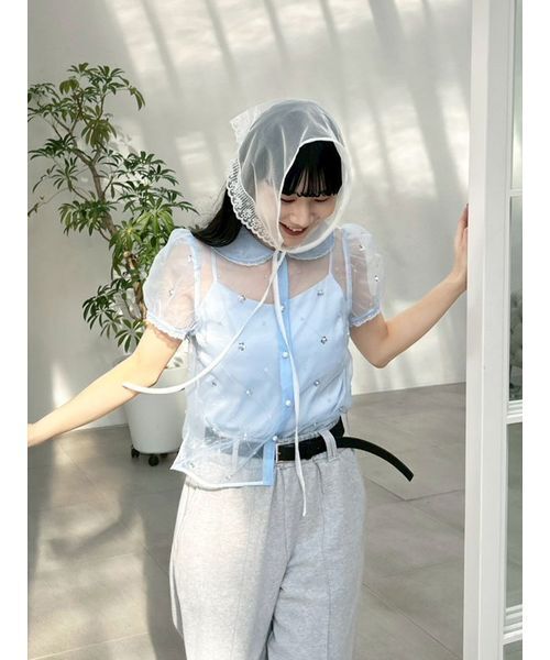 LILY BROWN（リリーブラウン）の「Love letterバブーシュカ（その他ヘアアクセサリー・レディース・ブラック/ホワイト・F）」の19枚目の写真