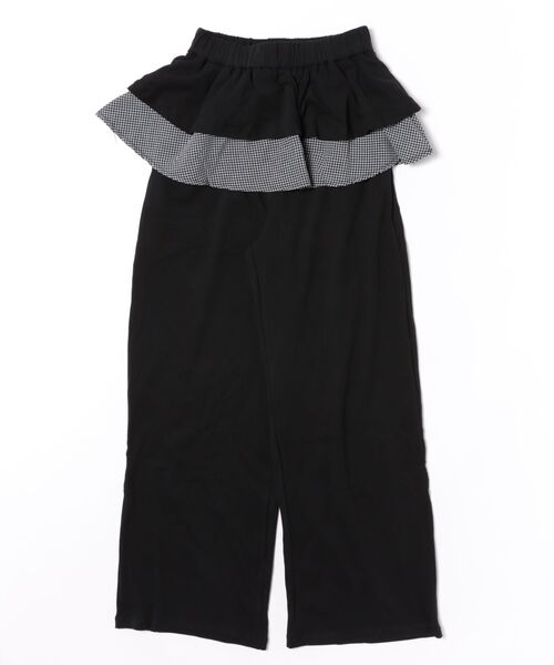 AsRiRe（アスリレイ）の「26ss チェックレイヤード風ワイドスウェットパンツ（スウェットパンツ・レディース・グレー/ブラック・M）」の4枚目の写真