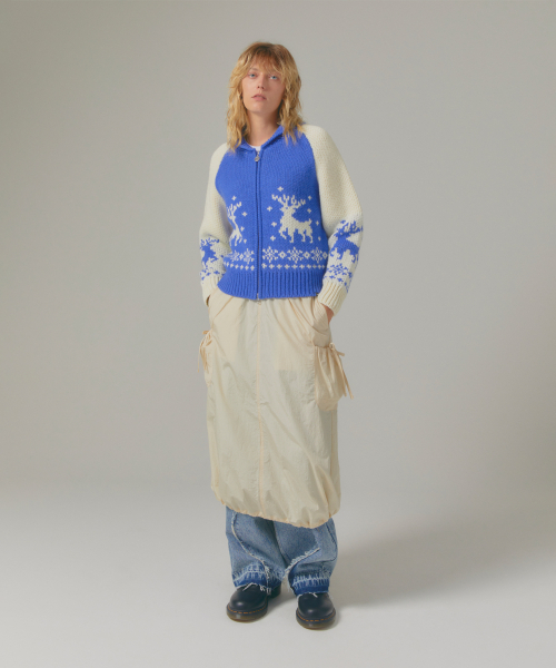 LMCの「WM DEER COWICHAN ZIP-UP CARDIGAN blue(カーディガン/ボレロ・レディース・その他・S/M)」の4枚目の写真