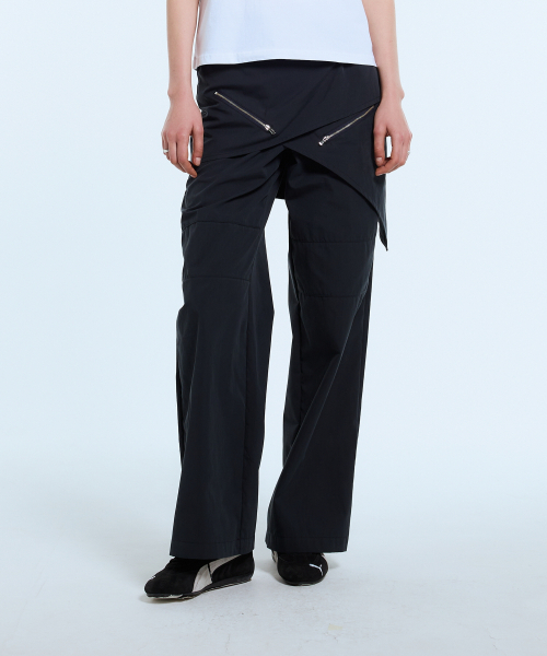 LARTIGENT(ラーティゼン)の「L11 WRAP SKIRT PANTS(NAVY)(その他パンツ・レディース・その他・S/M)」の1枚目の写真