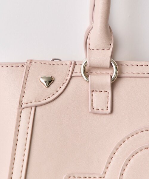 OLIVE des OLIVE（オリーブデオリーブ）の「ハートスタッズバッグ（トートバッグ・レディース・ピンク/ブラック/アイボリー/ベージュ・FREE）」の19枚目の写真