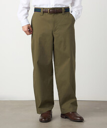 COMME CA ISM | コットンストレッチツイル ノータックワイドテーパードパンツ(その他パンツ)