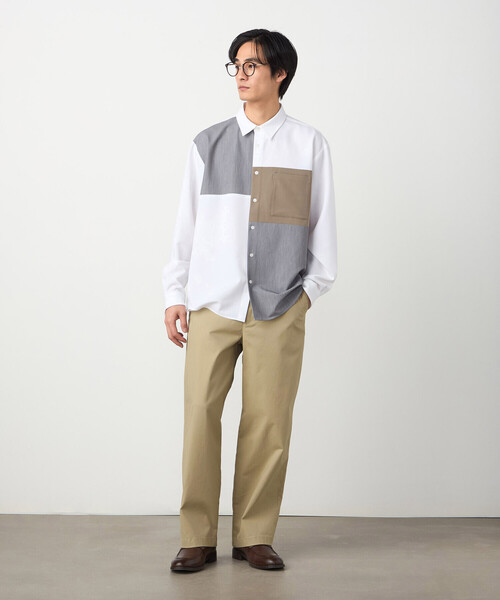 COMME CA ISM(コムサイズム)の「コットンストレッチツイル ノータックワイドテーパードパンツ(その他パンツ・メンズ・ベージュ/カーキ・LARGE/MEDIUM/SMALL)」の7枚目の写真