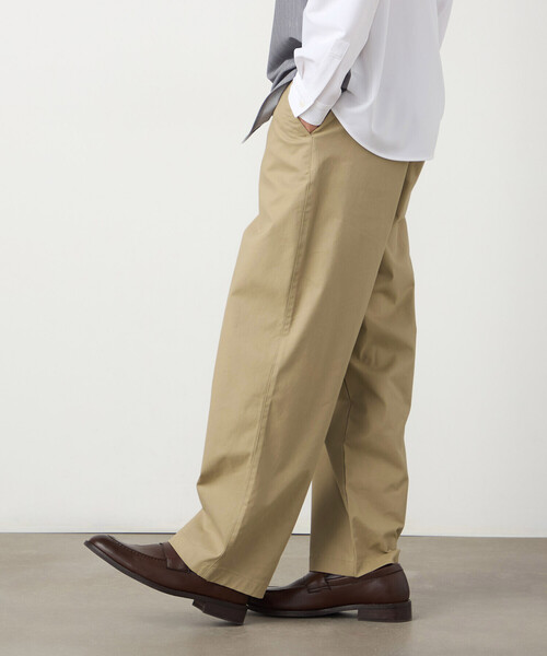 COMME CA ISM(コムサイズム)の「コットンストレッチツイル ノータックワイドテーパードパンツ(その他パンツ・メンズ・ベージュ/カーキ・LARGE/MEDIUM/SMALL)」の9枚目の写真