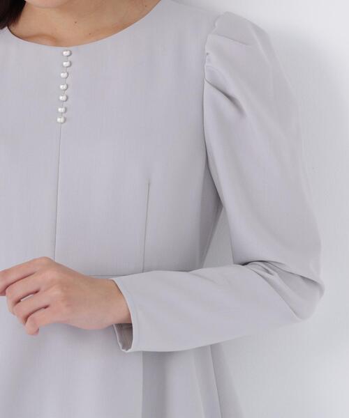 NATURAL BEAUTY BASIC（ナチュラルビューティーベーシック）の「◇ラインパールペプラムワンピース（ワンピース・レディース・グレー/ベージュ/ネイビー・MEDIUM/P/S）」の5枚目の写真