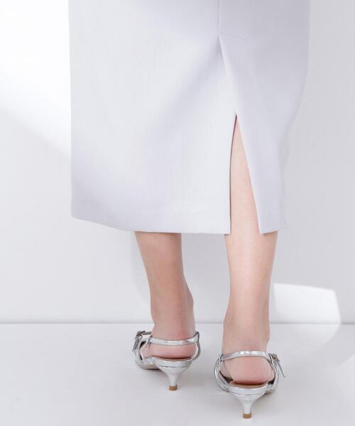 NATURAL BEAUTY BASIC（ナチュラルビューティーベーシック）の「◇ラインパールペプラムワンピース（ワンピース・レディース・グレー/ベージュ/ネイビー・MEDIUM/P/S）」の8枚目の写真