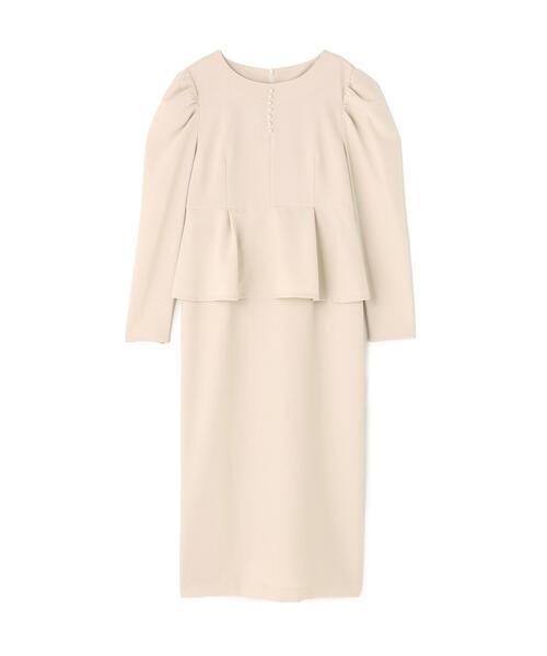 NATURAL BEAUTY BASIC（ナチュラルビューティーベーシック）の「◇ラインパールペプラムワンピース（ワンピース・レディース・グレー/ベージュ/ネイビー・MEDIUM/P/S）」の10枚目の写真