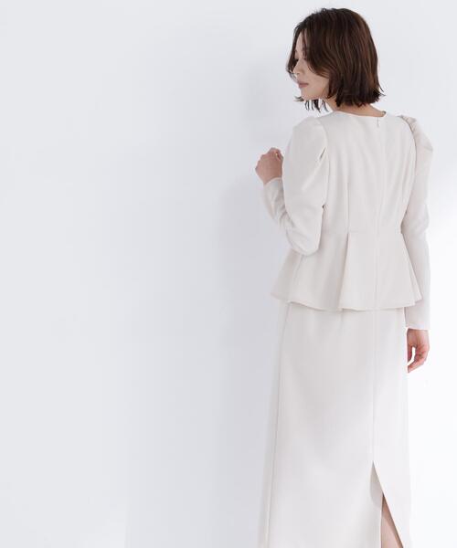 NATURAL BEAUTY BASIC（ナチュラルビューティーベーシック）の「◇ラインパールペプラムワンピース（ワンピース・レディース・グレー/ベージュ/ネイビー・MEDIUM/P/S）」の13枚目の写真