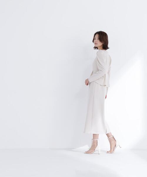 NATURAL BEAUTY BASIC（ナチュラルビューティーベーシック）の「◇ラインパールペプラムワンピース（ワンピース・レディース・グレー/ベージュ/ネイビー・MEDIUM/P/S）」の14枚目の写真