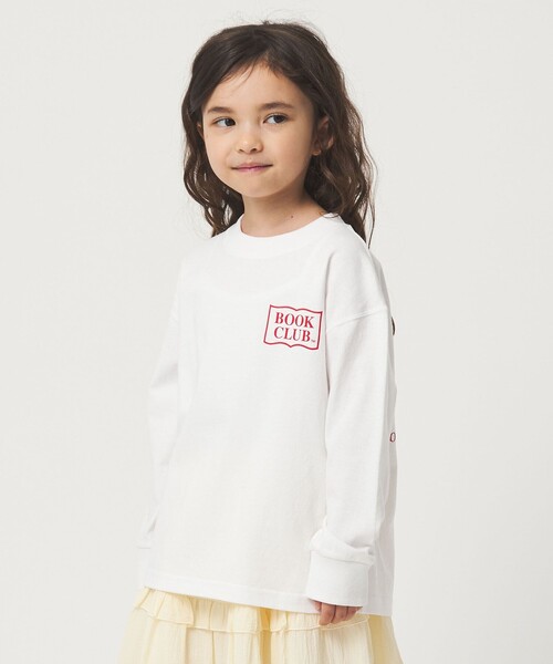 green label relaxing（グリーンレーベルリラクシング）の「【別注】＜BOOK CLUB＞ロゴ ロングスリーブTシャツ / キッズ  110cm-130cm（Tシャツ/カットソー・キッズ・ライトグレー/ホワイト/ダークグレー・110cm/130cm/120cm）」の9枚目の写真
