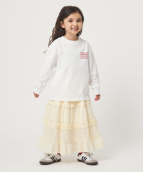 green label relaxing（グリーンレーベルリラクシング）の「【別注】＜BOOK CLUB＞ロゴ ロングスリーブTシャツ / キッズ  110cm-130cm（Tシャツ/カットソー・キッズ・ライトグレー/ホワイト/ダークグレー・110cm/130cm/120cm）」の10枚目の写真