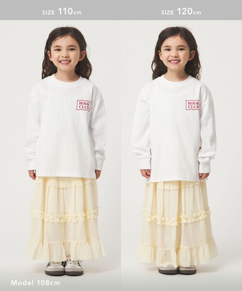 green label relaxing（グリーンレーベルリラクシング）の「【別注】＜BOOK CLUB＞ロゴ ロングスリーブTシャツ / キッズ  110cm-130cm（Tシャツ/カットソー・キッズ・ライトグレー/ホワイト/ダークグレー・110cm/130cm/120cm）」の11枚目の写真