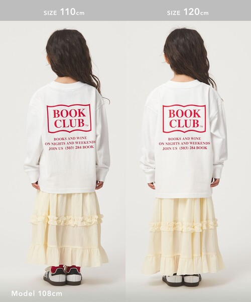 green label relaxing（グリーンレーベルリラクシング）の「【別注】＜BOOK CLUB＞ロゴ ロングスリーブTシャツ / キッズ  110cm-130cm（Tシャツ/カットソー・キッズ・ライトグレー/ホワイト/ダークグレー・110cm/130cm/120cm）」の13枚目の写真