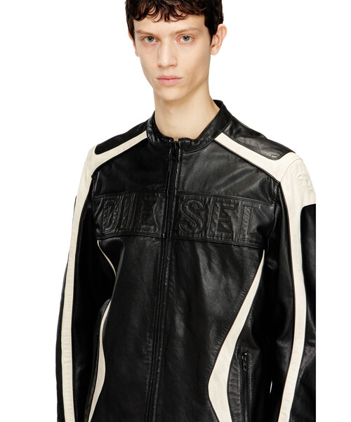 DIESEL（ディーゼル）の「メンズ ジップアップレザージャケット L-ADAM（その他アウター・メンズ・ブラック・50/48）」の4枚目の写真