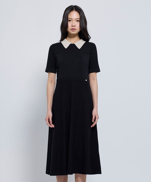 TOCCA(トッカ)の「HONEYCOMB MESH KNIT ニットドレス(ワンピース・レディース・ブラック系/ネイビー系・SMALL/MEDIUM)」の6枚目の写真