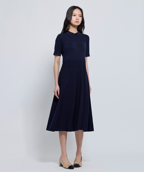 TOCCA(トッカ)の「HONEYCOMB MESH KNIT ニットドレス(ワンピース・レディース・ブラック系/ネイビー系・SMALL/MEDIUM)」の8枚目の写真