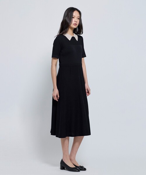 TOCCA(トッカ)の「HONEYCOMB MESH KNIT ニットドレス(ワンピース・レディース・ブラック系/ネイビー系・SMALL/MEDIUM)」の12枚目の写真