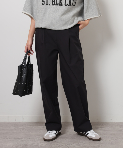 JOURNAL STANDARD relume（ジャーナルスタンダード　レリューム）の「《追加》［UVカット / 撥水］【SPENSIERATO】ストレートパンツ（スラックス・レディース・ブラック/アイボリー・36/38）」の4枚目の写真