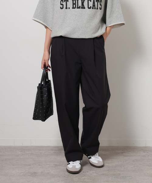 JOURNAL STANDARD relume（ジャーナルスタンダード　レリューム）の「《追加》［UVカット / 撥水］【SPENSIERATO】ストレートパンツ（スラックス・レディース・ブラック/アイボリー・36/38）」の6枚目の写真