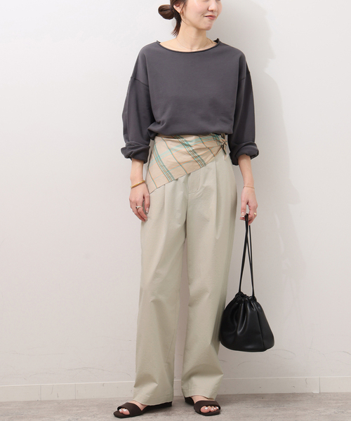 JOURNAL STANDARD relume（ジャーナルスタンダード　レリューム）の「《追加》［UVカット / 撥水］【SPENSIERATO】ストレートパンツ（スラックス・レディース・ブラック/アイボリー・36/38）」の8枚目の写真