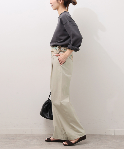 JOURNAL STANDARD relume（ジャーナルスタンダード　レリューム）の「《追加》［UVカット / 撥水］【SPENSIERATO】ストレートパンツ（スラックス・レディース・ブラック/アイボリー・36/38）」の9枚目の写真