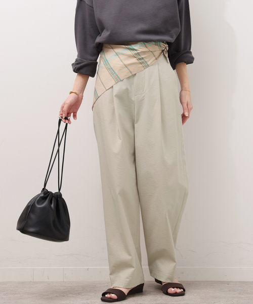 JOURNAL STANDARD relume（ジャーナルスタンダード　レリューム）の「《追加》［UVカット / 撥水］【SPENSIERATO】ストレートパンツ（スラックス・レディース・ブラック/アイボリー・36/38）」の12枚目の写真