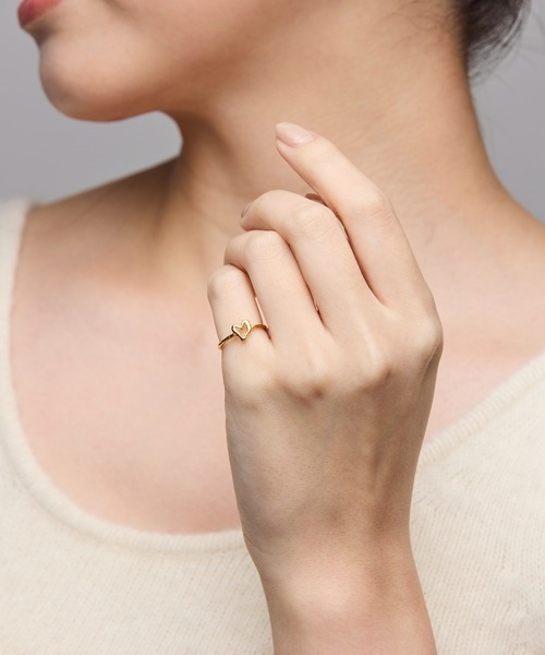 norme(ノーム)の「【SILVER925】ノーム オープン ハート ミニ リング / norme open heart mini ring(リング・レディース・ゴールド・L/M/S)」の12枚目の写真