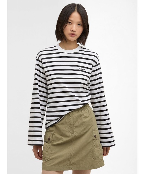 Barbour(バブアー)の「Maureen ボーダートップス(レディース)(その他トップス・レディース・ブラック/カーキ/ライトブルー・SMALL/MEDIUM)」の2枚目の写真