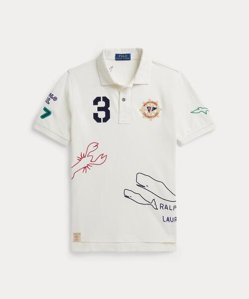POLO RALPH LAUREN CHILDRENSWEAR(ポロ ラルフ ローレン チルドレンズウェア)の「コットン メッシュ グラフィック ポロシャツ(ポロシャツ・キッズ・ホワイト・XL/S/M/L)」の1枚目の写真