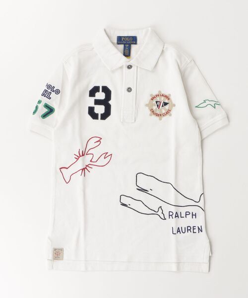 POLO RALPH LAUREN CHILDRENSWEAR(ポロ ラルフ ローレン チルドレンズウェア)の「コットン メッシュ グラフィック ポロシャツ(ポロシャツ・キッズ・ホワイト・XL/S/M/L)」の3枚目の写真