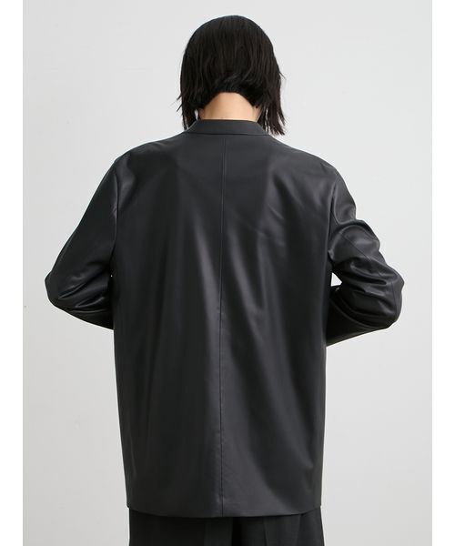 MIESROHE(ミースロエ)の「ウォッシャブルレザーノーカラージャケット(ノーカラージャケット・レディース・ブラック/ブラウン/ベージュ・0/1)」の8枚目の写真