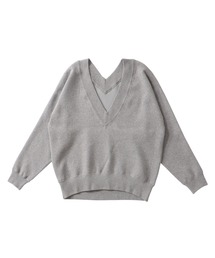 double vneck knit trainer(ダブルVネックニットトレーナー)