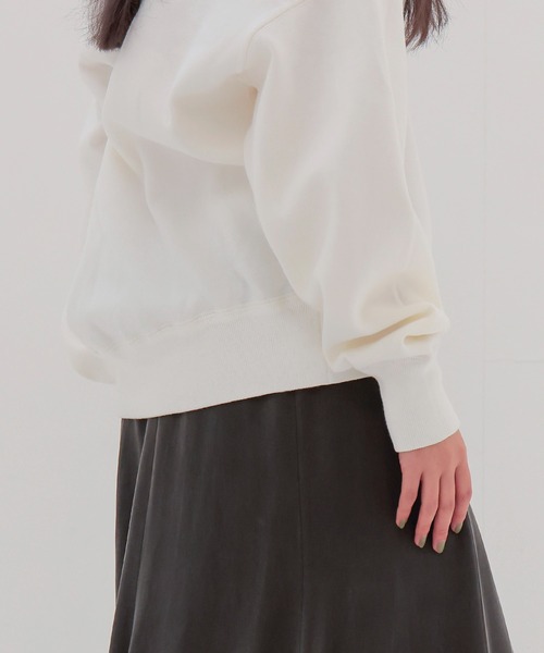 DRESSLAVE(ドレスレイブ)の「double vneck knit trainer(ダブルVネックニットトレーナー)(ニット/セーター・レディース・ホワイト/グレー・38)」の6枚目の写真
