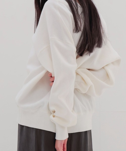 DRESSLAVE(ドレスレイブ)の「double vneck knit trainer(ダブルVネックニットトレーナー)(ニット/セーター・レディース・ホワイト/グレー・38)」の7枚目の写真