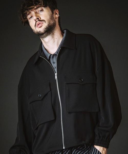 NO ID.(ノーアイディ)の「【NO ID.】W-Pocket Zip Blouson / Wポケット ジップ ブルゾン(ブルゾン・メンズ・ブラック/ストライプ・ONE SIZE)」の1枚目の写真