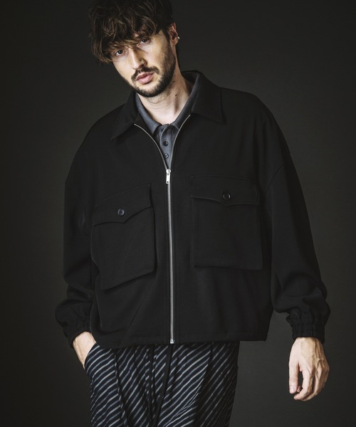 NO ID.(ノーアイディ)の「【NO ID.】W-Pocket Zip Blouson / Wポケット ジップ ブルゾン(ブルゾン・メンズ・ブラック/ストライプ・ONE SIZE)」の3枚目の写真