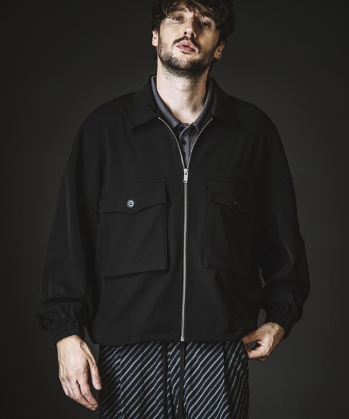 NO ID.(ノーアイディ)の「【NO ID.】W-Pocket Zip Blouson / Wポケット ジップ ブルゾン(ブルゾン・メンズ・ブラック/ストライプ・ONE SIZE)」の4枚目の写真