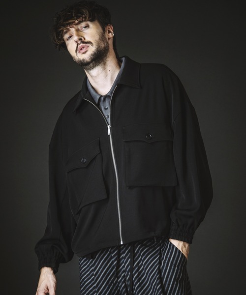NO ID.(ノーアイディ)の「【NO ID.】W-Pocket Zip Blouson / Wポケット ジップ ブルゾン(ブルゾン・メンズ・ブラック/ストライプ・ONE SIZE)」の5枚目の写真