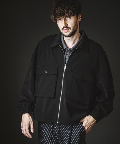 NO ID.(ノーアイディ)の「【NO ID.】W-Pocket Zip Blouson / Wポケット ジップ ブルゾン(ブルゾン・メンズ・ブラック/ストライプ・ONE SIZE)」の6枚目の写真