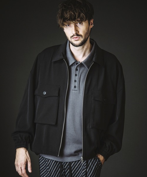 NO ID.(ノーアイディ)の「【NO ID.】W-Pocket Zip Blouson / Wポケット ジップ ブルゾン(ブルゾン・メンズ・ブラック/ストライプ・ONE SIZE)」の11枚目の写真