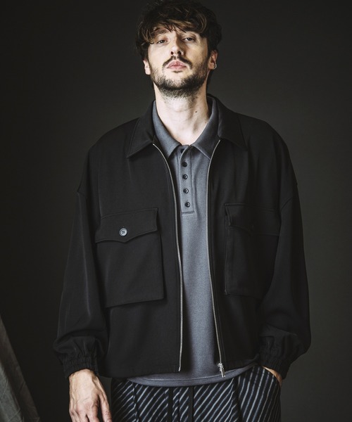 NO ID.(ノーアイディ)の「【NO ID.】W-Pocket Zip Blouson / Wポケット ジップ ブルゾン(ブルゾン・メンズ・ブラック/ストライプ・ONE SIZE)」の12枚目の写真