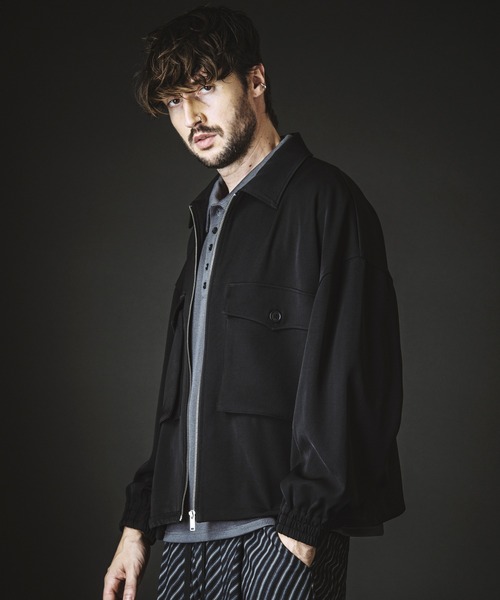 NO ID.(ノーアイディ)の「【NO ID.】W-Pocket Zip Blouson / Wポケット ジップ ブルゾン(ブルゾン・メンズ・ブラック/ストライプ・ONE SIZE)」の13枚目の写真