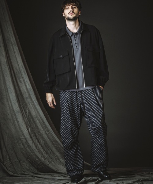 NO ID.(ノーアイディ)の「【NO ID.】W-Pocket Zip Blouson / Wポケット ジップ ブルゾン(ブルゾン・メンズ・ブラック/ストライプ・ONE SIZE)」の17枚目の写真