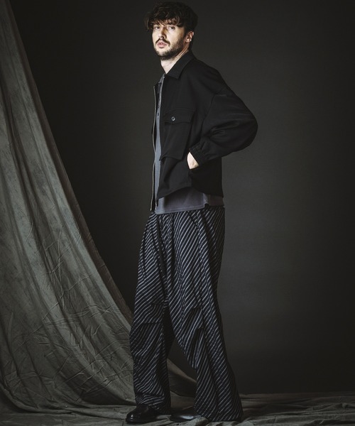 NO ID.(ノーアイディ)の「【NO ID.】W-Pocket Zip Blouson / Wポケット ジップ ブルゾン(ブルゾン・メンズ・ブラック/ストライプ・ONE SIZE)」の19枚目の写真