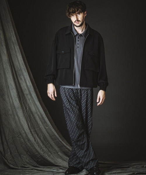 NO ID.(ノーアイディ)の「【NO ID.】W-Pocket Zip Blouson / Wポケット ジップ ブルゾン(ブルゾン・メンズ・ブラック/ストライプ・ONE SIZE)」の20枚目の写真