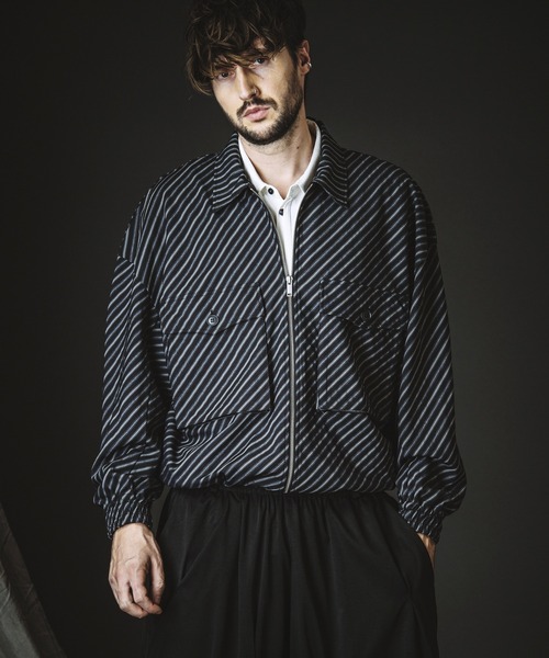 NO ID.(ノーアイディ)の「【NO ID.】W-Pocket Zip Blouson / Wポケット ジップ ブルゾン(ブルゾン・メンズ・ブラック/ストライプ・ONE SIZE)」の21枚目の写真