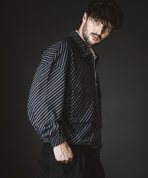 NO ID.(ノーアイディ)の「【NO ID.】W-Pocket Zip Blouson / Wポケット ジップ ブルゾン(ブルゾン・メンズ・ブラック/ストライプ・ONE SIZE)」の22枚目の写真