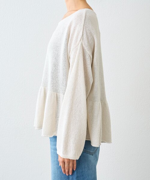 RIVE DROITE(リヴドロワ)の「予約【大人の甘さを演出】ルーズペプラムニット(ニット/セーター・レディース・モカ/グリーン/ホワイト系その他/ブラック・FREE)」の14枚目の写真