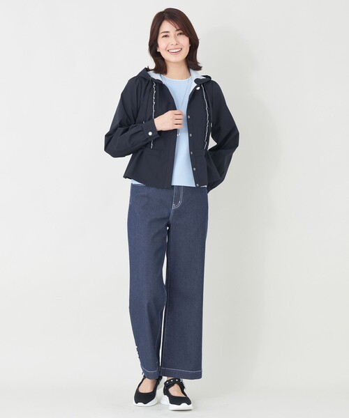 TO BE CHIC(トゥー ビー シック)の「エレガンス ワイドデニム(デニムパンツ・レディース・ブルー系その他2/ネイビー・40)」の5枚目の写真